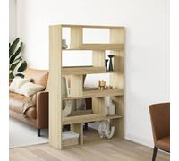 Libreria Rovere Sonoma Bookshelf 100x33x156.5 cm in Truciolato Wood, Modern Rustic Style Storage Shelf for Living Room Bedroom Office, Sturdy and Spacious Design with 5 Adjustable Shelves