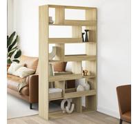 Libreria Rovere Sonoma Bookshelf 100x33x187.5 cm in Particle Board, Modern Wooden Shelf for Living Room & Bedroom, Sturdy Storage Furniture with 5 Shelves, Easy Assembly, Rustic Oak Finish