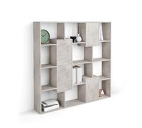 Libreria S Iacopo con ante (160,8 x 158,2 cm), Grigio Cemento