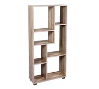LIBRERIA SALVASPAZIO MODERNA SCAFFALE 7 RIPIANI NATURALE ROVERE LEGNO h1276024