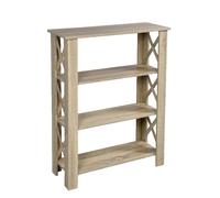 LIBRERIA SCAFFALE 4 RIPIANI MOBILE MODERNO OLMO LEGNO MDF ROVERE 1008030 CM