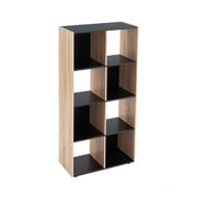 Relax World Libreria Scaffale a 4 Ripiani con 8 Scomparti in Legno di Truciolato da 12mm di Spessore Laminato Con HPL,Ufficio, Soggiorno,Studio