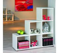 Libreria scaffale componibile bianca librerie divisoria bifacciale 6 vani