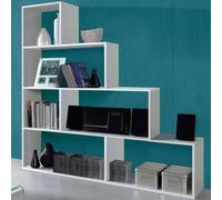 Libreria scaffale componibile bianca librerie divisoria bifacciale con 6 vani