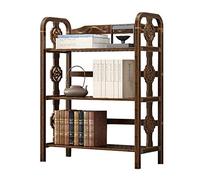 Libreria scaffale in legno librerie mobili semplice retrò traforato intagliato camera da letto libreria libreria scaffale portaoggetti (colore: marrone Dimensioni: 712891 cm)