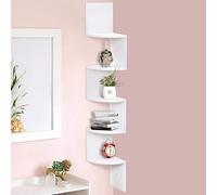 Libreria Scaffale Mensole da Parete Angolare Design Moderno in Melamina Effetto