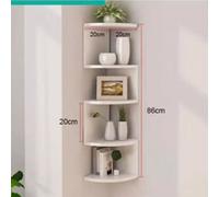 Libreria Scaffale Mensole Parete Angolare Moderna 5 Ripiani ad Angolo Bianco