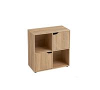 Libreria Scaffale Moderno in Legno 4 Scomparti, 2 Ripiani,Soggiorno,Casa,Ufficio