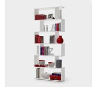 Libreria scaffale multiuso bianca ripiani 80X25X192 cm salone camera 301013BO