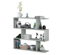Libreria scaffale multiuso CEMENTO ripiani 110X25X97 cm salone camera 301012L
