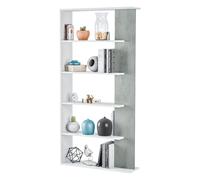 Libreria scaffale multiuso CEMENTO ripiani 90X25X180 cm salone studio 0L2252A