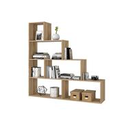 Libreria Scaffale Multiuso Con 6 Ripiani Per Soggiorno Salotto Camera Cameretta Design Moderno Modulabile Con Piedini Antigraffio Portata Max 20 Kg 145 x 145 x 29 Cm Colore Rovere