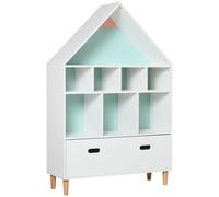Libreria Scaffale Portagiochi per Cameretta 82x30x126 cm Bianca