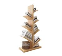Libreria Scaffale Ufficio, Cucina, Scaffale Per Libri In Legno Massello A 7 Livelli Scaffali Per Esposizione In Piedi A Forma Di Albero Librerie Alte Salvaspazio Per Ufficio Industriale(Wood Color)