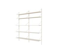 Libreria Shelf Library A Doppia Sezione 185,2x80 Bianco Caldo