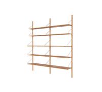 Libreria Shelf Library A Doppia Sezione 185,2x80 Rovere Naturale