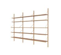 Libreria Shelf Library A Tre Sezioni 185,2x80 Rovere Naturale