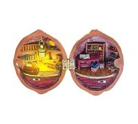 Libreria Shell Miniature House - Decorazione sculture Resina, casa delle bambole Segreto | Modello Arte Creativa 6.5cm con Interni dettagliati, Progetto Artigianato per bambini, Colec