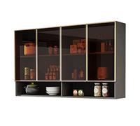 Libreria sospesa da parete, in vetro temperato, per cucina o lavanderia