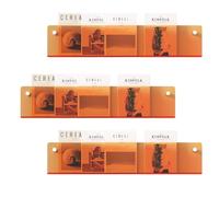 Libreria sospesa in acrilico for brochure, porta riviste, porta brochure trasparenti alla moda, libreria sospesa a parete for ufficio, 3 pezzi(Clear -Orange,80 * 5 * 15cm)