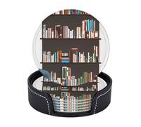 Libreria Stampa Set 6 Sottobicchieri Tazze Tavolino Cucina Ufficio Home Decor Uso quotidiano Forniture per feste