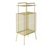 MARIYCH Libreria Stretta e Magra per Piccoli Spazi, Libreria Autoportante in Metallo con Gambe, Comodino Multifunzionale