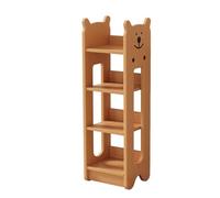 Libreria Stretta for Piccoli Spazi, Librerie Alte a 4/5/6 Ripiani, Design con Ringhiera Superiore in Stile Orso, for Soggiorno, Ufficio, Camera da Letto, Scuola, Biblioteca (Larghezza 27/43cm)