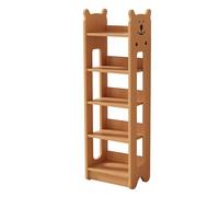 Libreria Stretta for Piccoli Spazi, Librerie Alte a 4/5/6 Ripiani, Design con Ringhiera Superiore in Stile Orso, for Soggiorno, Ufficio, Camera da Letto, Scuola, Biblioteca (Larghezza 27/43cm)