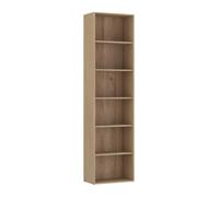 Libreria TAO 60 cm di larghezza 5 ripiani camera da letto Scandi effetto | Scaffale aperto con 6 scomparti per libri e decorazioni nella cameretta dei bambini e ragazzi 230,5 cm di altezza e 38 cm di