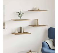 Libreria Tavole 4 pz Rovere Artigianale 40x30x1,5 cm Ingegnerizzato Legno Mobili Scaffalatura