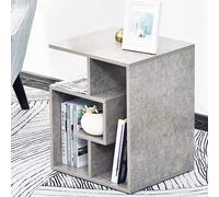 Libreria Tavolino Divano Design Moderno 4 Ripiani 45x40x55 Casa Ufficio Grigio