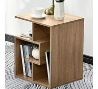 Libreria Tavolino Divano Design Moderno 4 Ripiani 45x40x55 Casa Ufficio Quercia