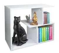 Libreria Tavolino Divano Design Moderno 5 Ripiani 60x30x50cm Casa Ufficio Bianco