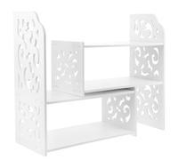 Libreria Telescopica da Scrivania in Pannello Legno-plastica Bianco