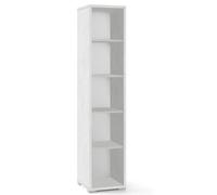 Libreria ufficio con ripiani Mobile armadio a giorno bianca 182x39x41 cm