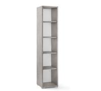 Libreria ufficio con ripiani Mobile armadio a giorno cemento 182x39x41cm