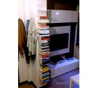 Libreria Verticale Di Design Plexiglass Trasparente A Parete Libri Mensole 200cm