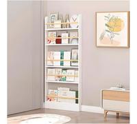 Libreria verticale sottile Kinder - Elegante scaffale per libri in legno per camera da letto, soggiorno, casa, ufficio, salvaspazio (dimensioni: 60 x 10 x 145 cm)