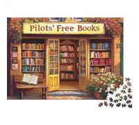 Libreria Vintage Puzzle 1000 Pezzi Puzzle per Adulti Carta Gioco di Puzzle 1000 Pezzi Negozio Accogliente Relax Casa Regalo 38x26cm/1000pcs