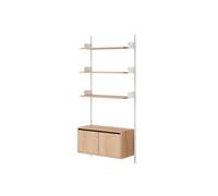 Libreria Wall Shelf 1900 con Ante in Rovere Basso