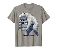 Libreria worm libro amante libro divertente con orso Maglietta