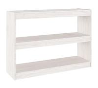 vidaXL Libreria/Divisorio Bianco 100x30x71,5 cm Legno Massello di Pino