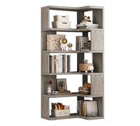 Librerie ad angolo alto, a forma di L, scaffali in legno, autoportante, mensola moderna per soggiorno, camera da letto, cucina, ufficio domestico