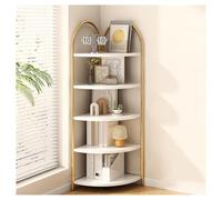 Librerie Angolari A 6 Ripiani, Libreria Angolare A L, Supporto Angolare, Ripiani Espositivi, Spazio Aperto For Soggiorno, Ufficio, Casa(5 tiers)