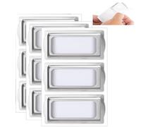 Librerie autoadesive in metallo per libri e carte, 9 pezzi, clip orizzontale, etichette per cassetti, etichette argentate, cornice in metallo per ufficio, biblioteca, libri, schedario, cassetto