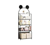 Librerie Libreria creativa nordica da pavimento a soffitto in ferro-strato di stoccaggio multistrato scaffale adatto for lo studio del soggiorno ufficio Mobili per la Decorazione della Casa(Black,M)