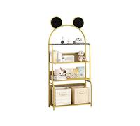 Librerie Libreria creativa nordica da pavimento a soffitto in ferro-strato di stoccaggio multistrato scaffale adatto for lo studio del soggiorno ufficio Mobili per la Decorazione della Casa(Gold,S)