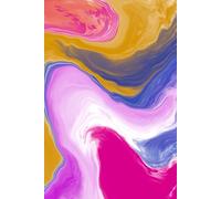 Libreta abstracta acuarela colorida: Cuaderno con líneas y diseño artístico