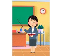 Libreta aula estilo dibujo animado: Cuaderno con líneas y diseño educativo