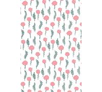 Libreta con Flores Rosas: Cuaderno sin Líneas con Diseño Floral sobre Fondo Blanco